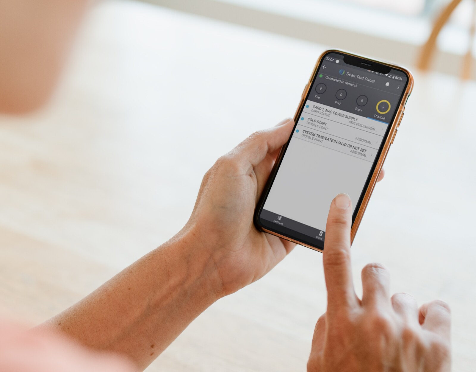 Close-up of a person scrolling on a mobile